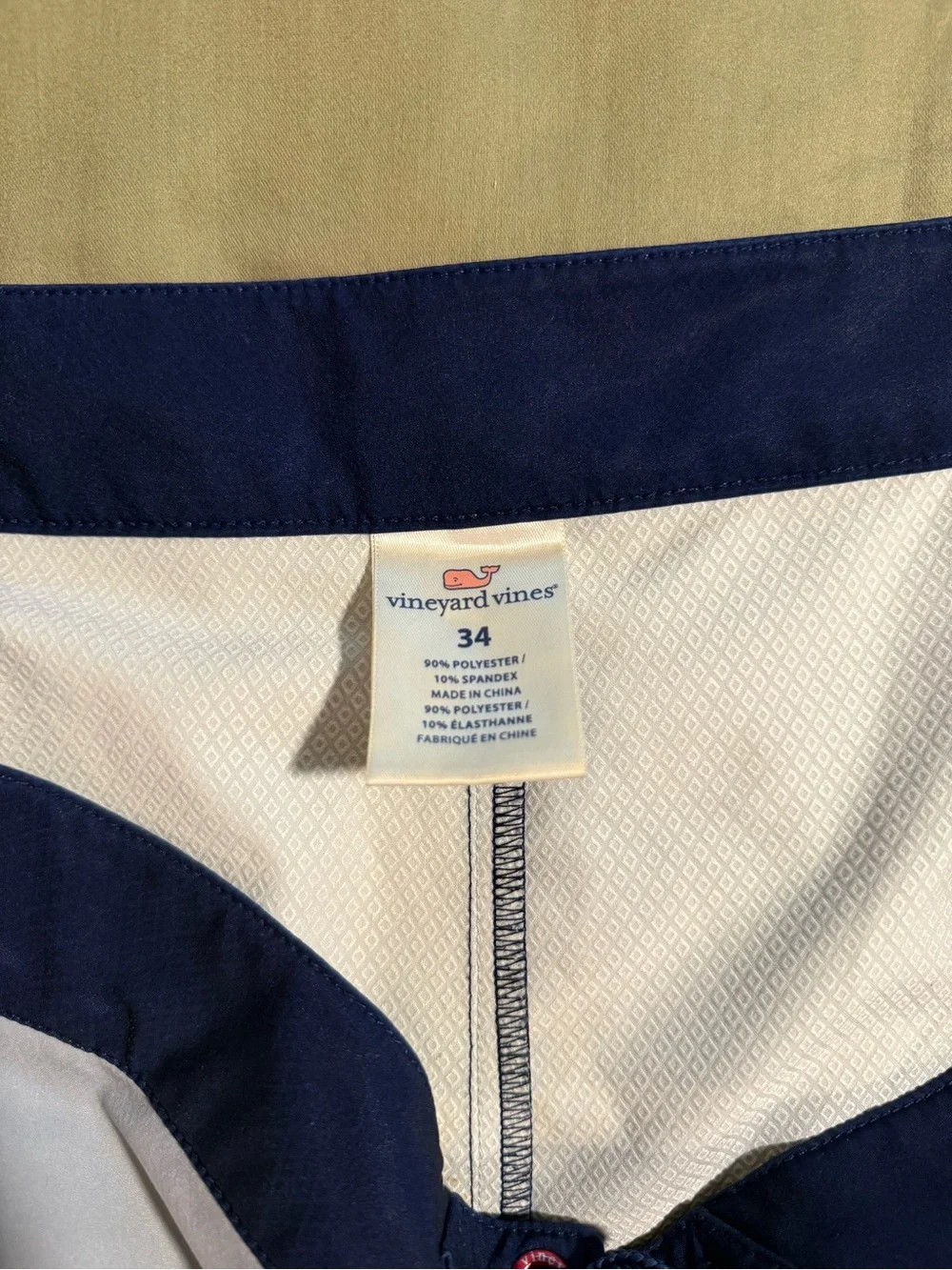 Vineyard Vines Navy, Red & Light Gray Striped Board Shorts